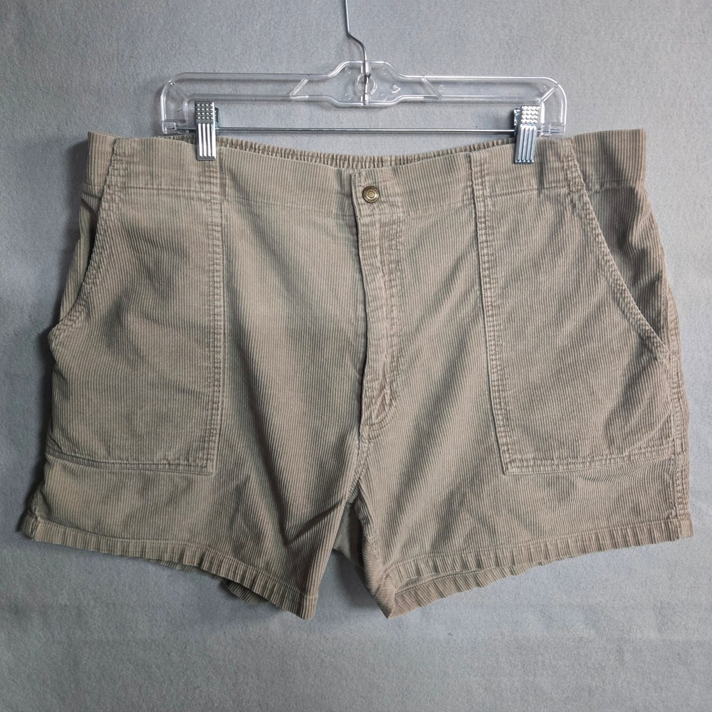Towncraft Corduroy Shorts Men's Size 40 Beige Cotton Flat Front Casual